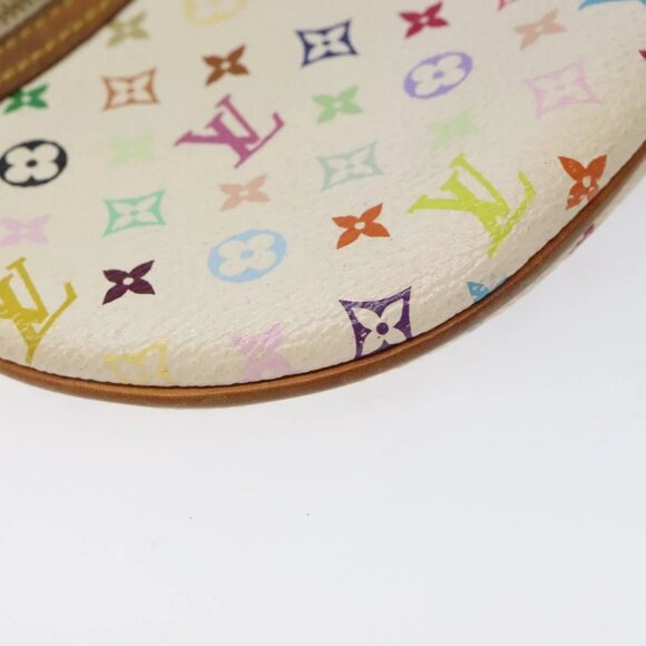 LOUIS VUITTON Monogram Multicolor Pochette GM Pouch White - Picture 8 of 16